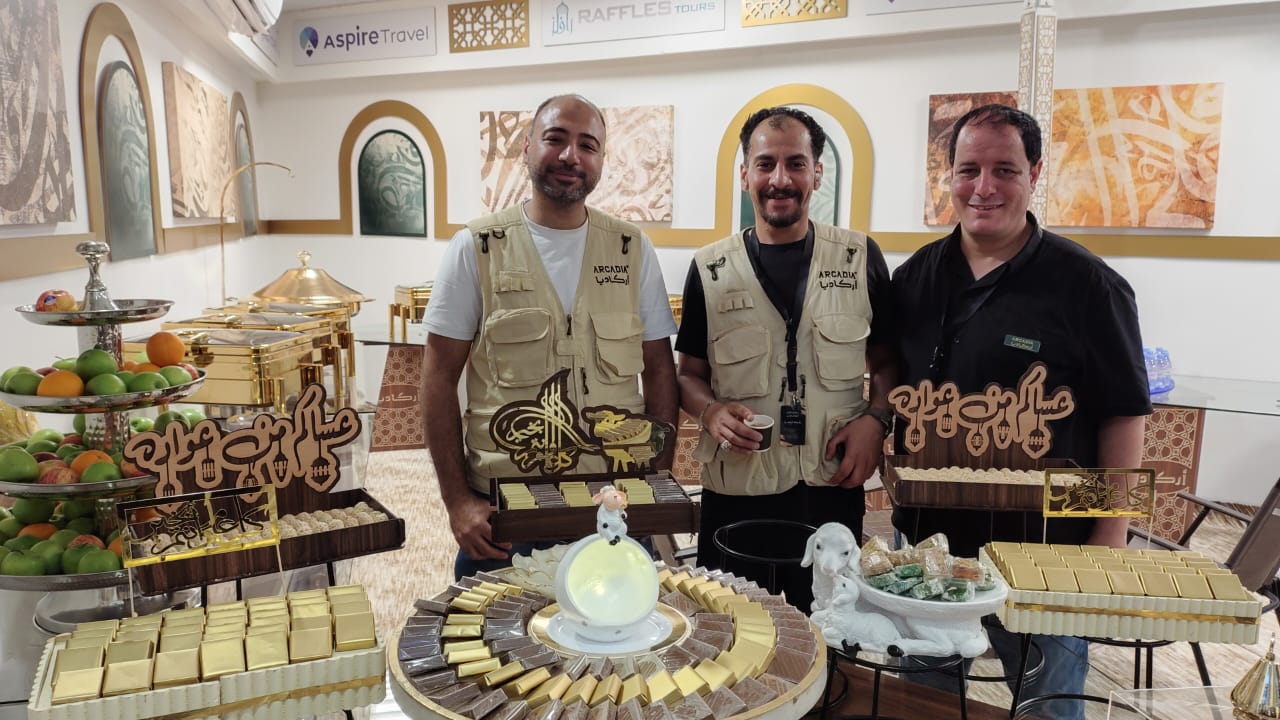 Another team photo with Arcadia staff at catering setup